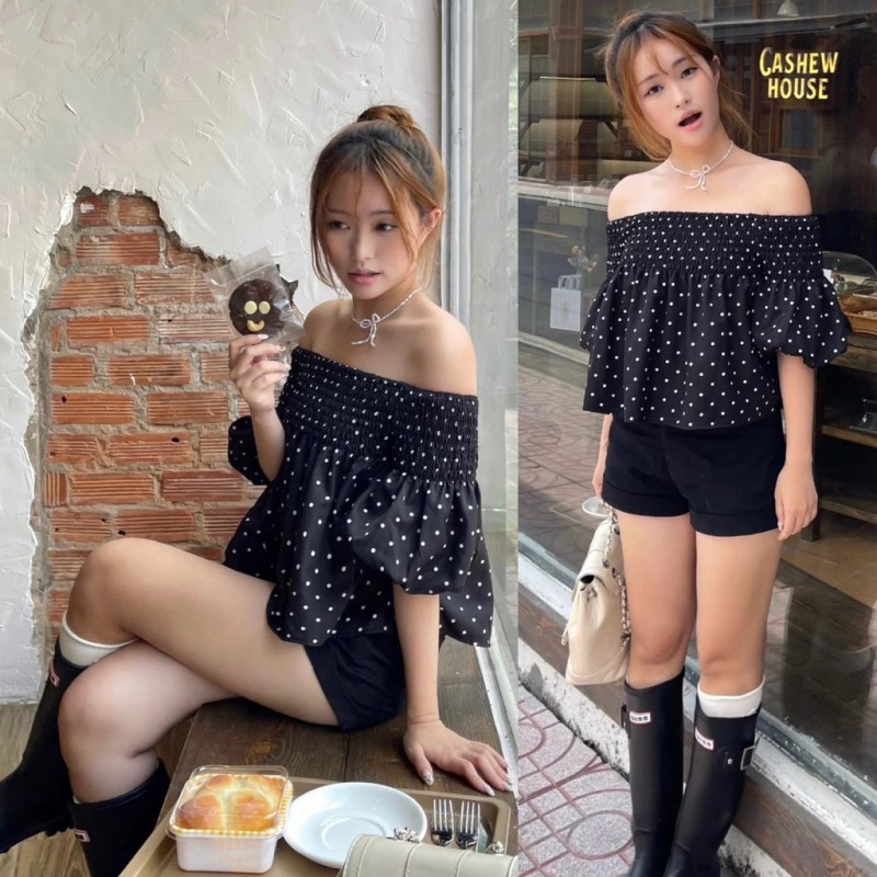 Chloe Polka Dot Top